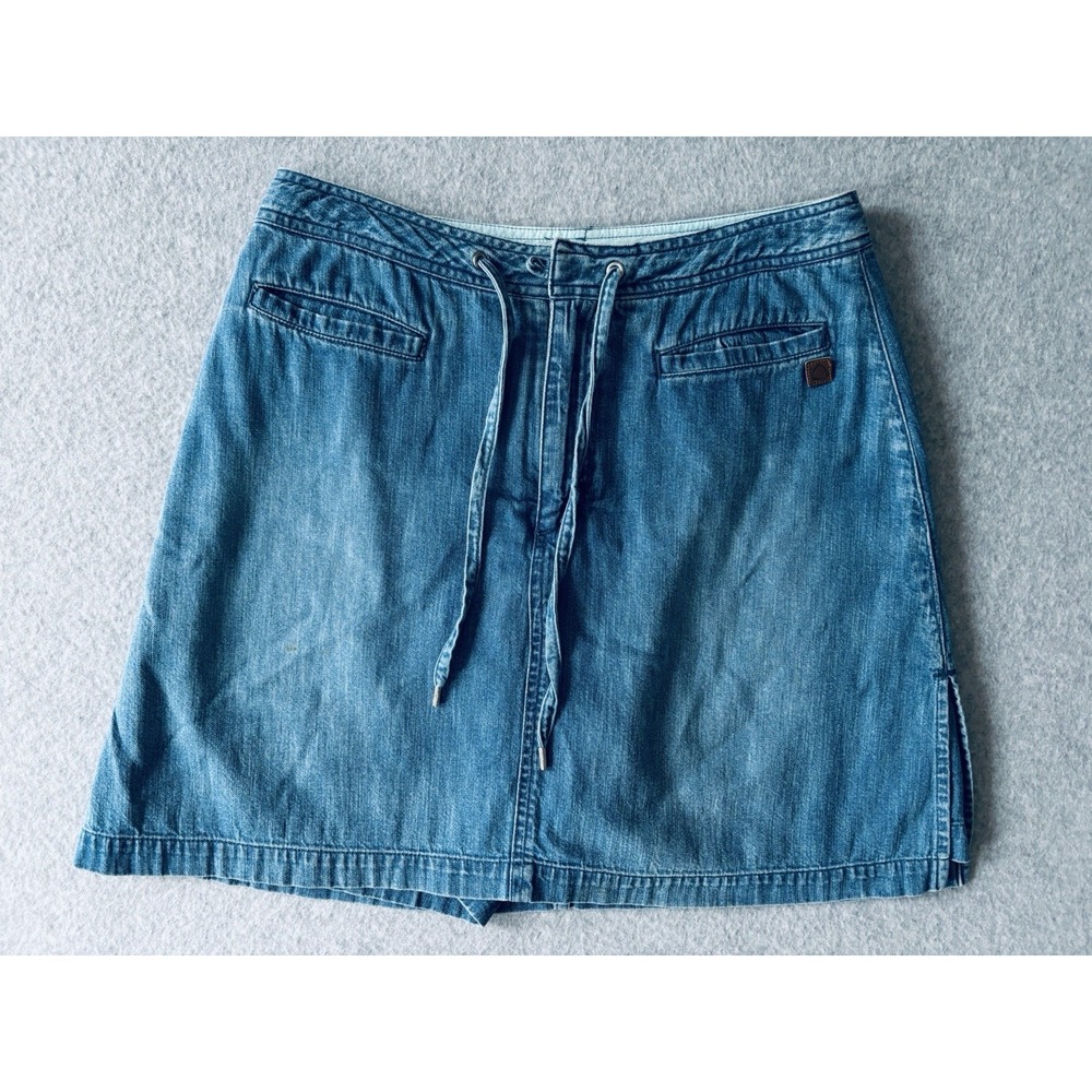 Vintage Liz Claiborne Blue Denim Skort with Drawstring Waist